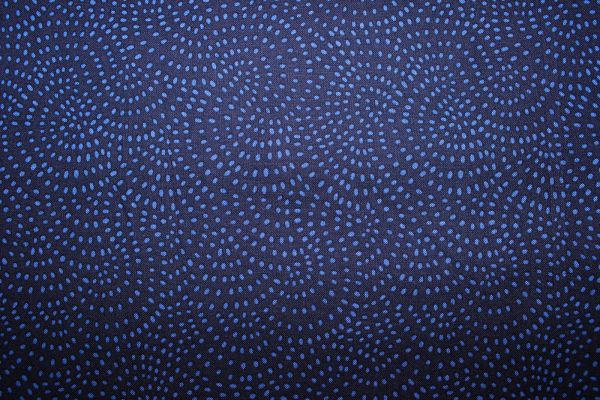 Designerbaumwollstoff Twist indigo  (10 cm)